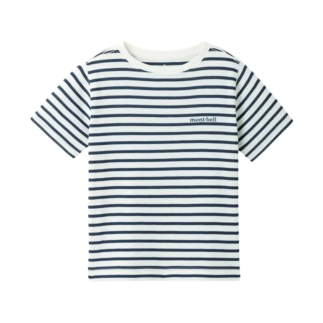 1104815 (Kids) Montbell Wickron Striped T-Shirt Ivory Dark Navy