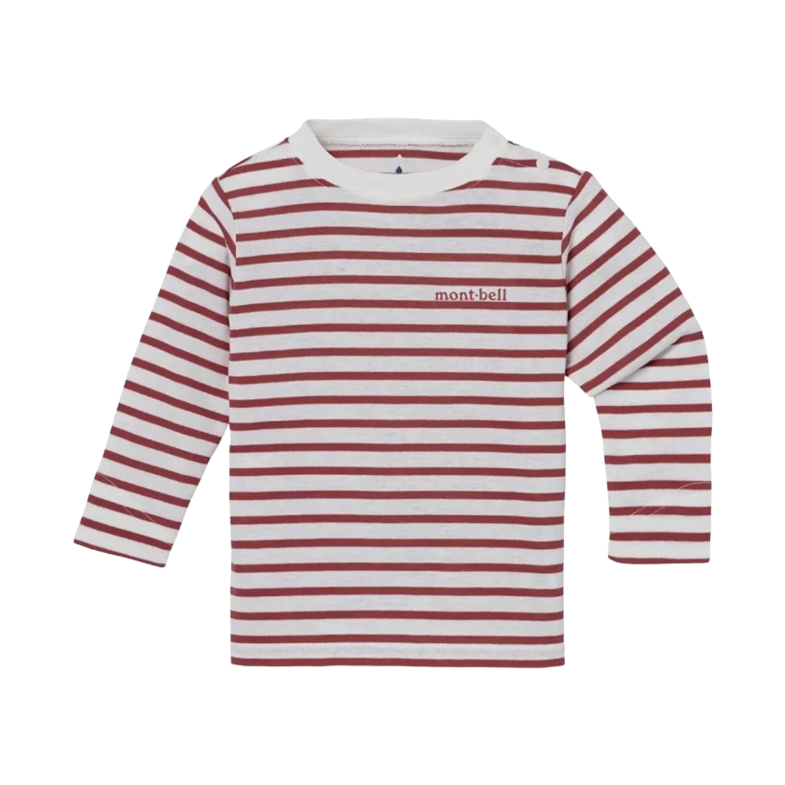 1114702 (Baby) Montbell Wickron Striped Long Sleeve T-Shirt Red