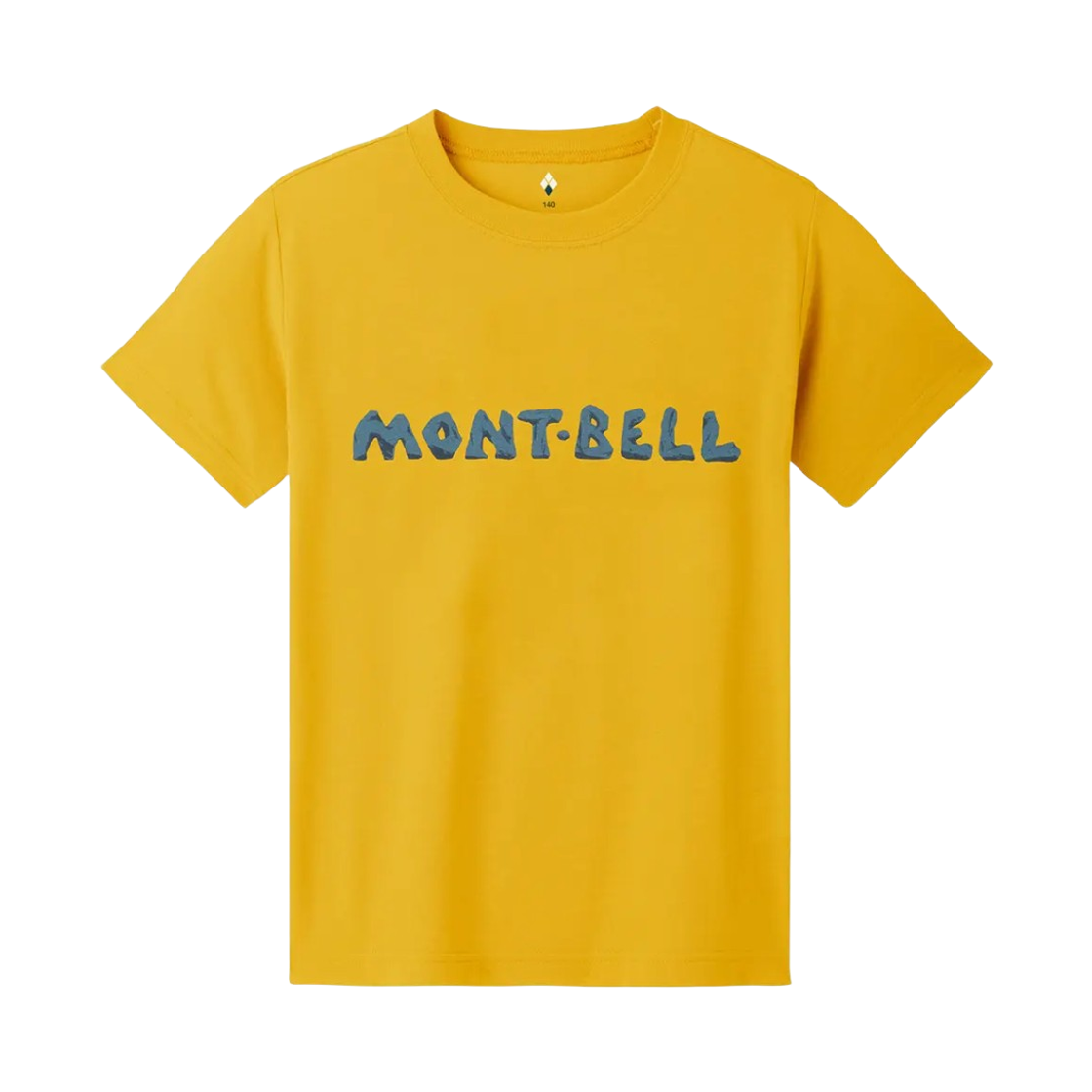 1114802 (Kids) Montbell Wickron Rock Logo T-Shirt Yellow