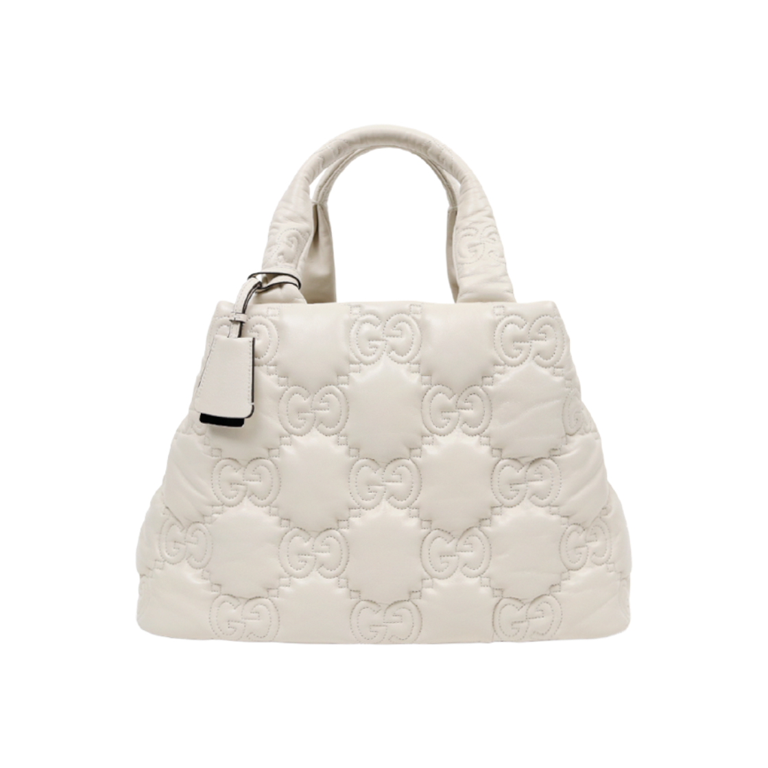 IT6TCB8IDU8R Gucci White GG Quilted Matelasse Tote Bag D-A49014