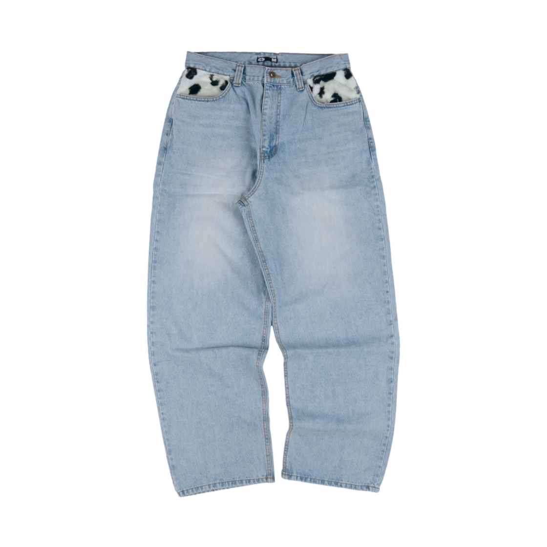 이알티알 카우 스타 데님 팬츠 라이트 블루(ERTR Cow Star Denim Pants Light Blue)
