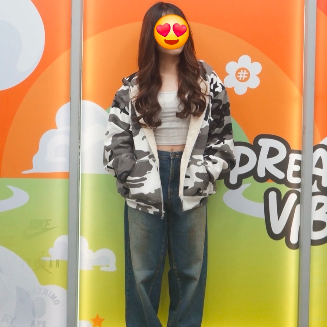 Supreme Arc Thermal Lined Zip Up Hooded Sweatshirt Snow Camo - 25FW 착용 스타일 - 3