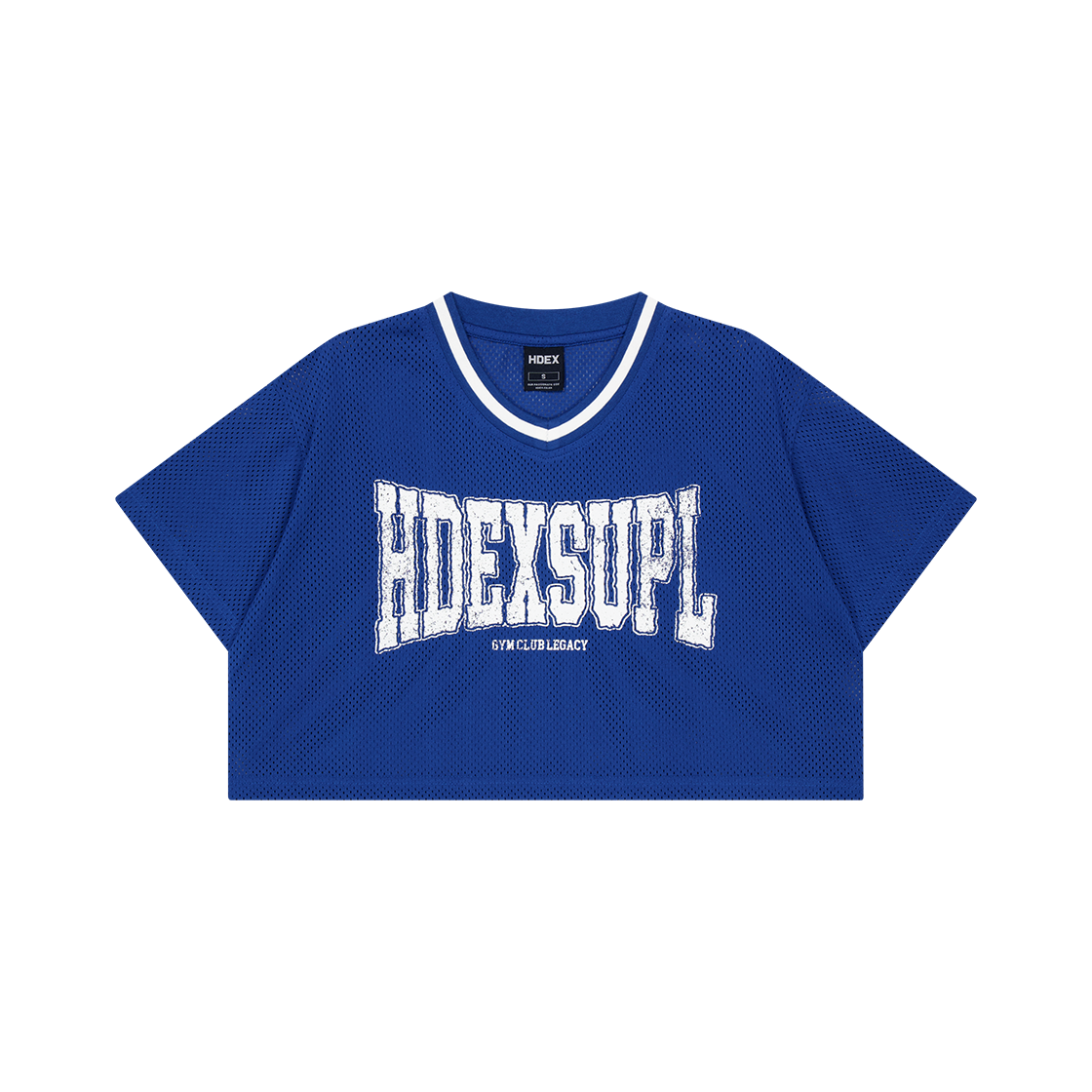 H3AM1WLTS130BL HDEX Mega Wide Crop Short Sleeve Blue