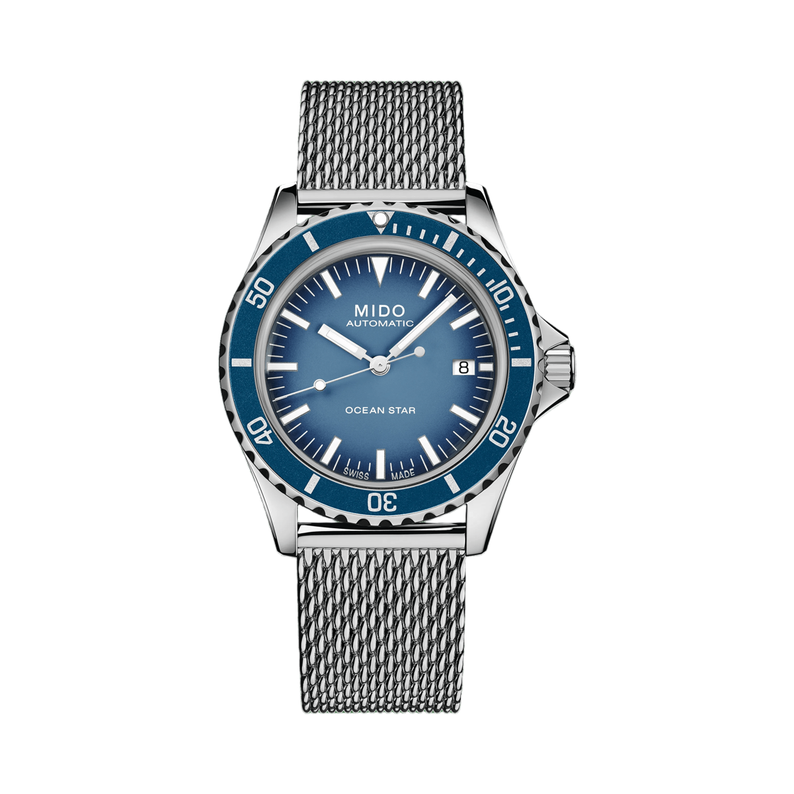 미도 오션 스타 트리뷰트 스테인리스 스틸 블루 그래디언트(Mido Ocean Star Tribute Stainless Steel Blue Gradient)