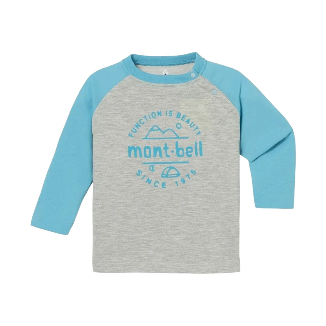 1114466 (Baby) Montbell Wickron Yama To Tent Raglan Long Sleeve T-Shirt Light Gray