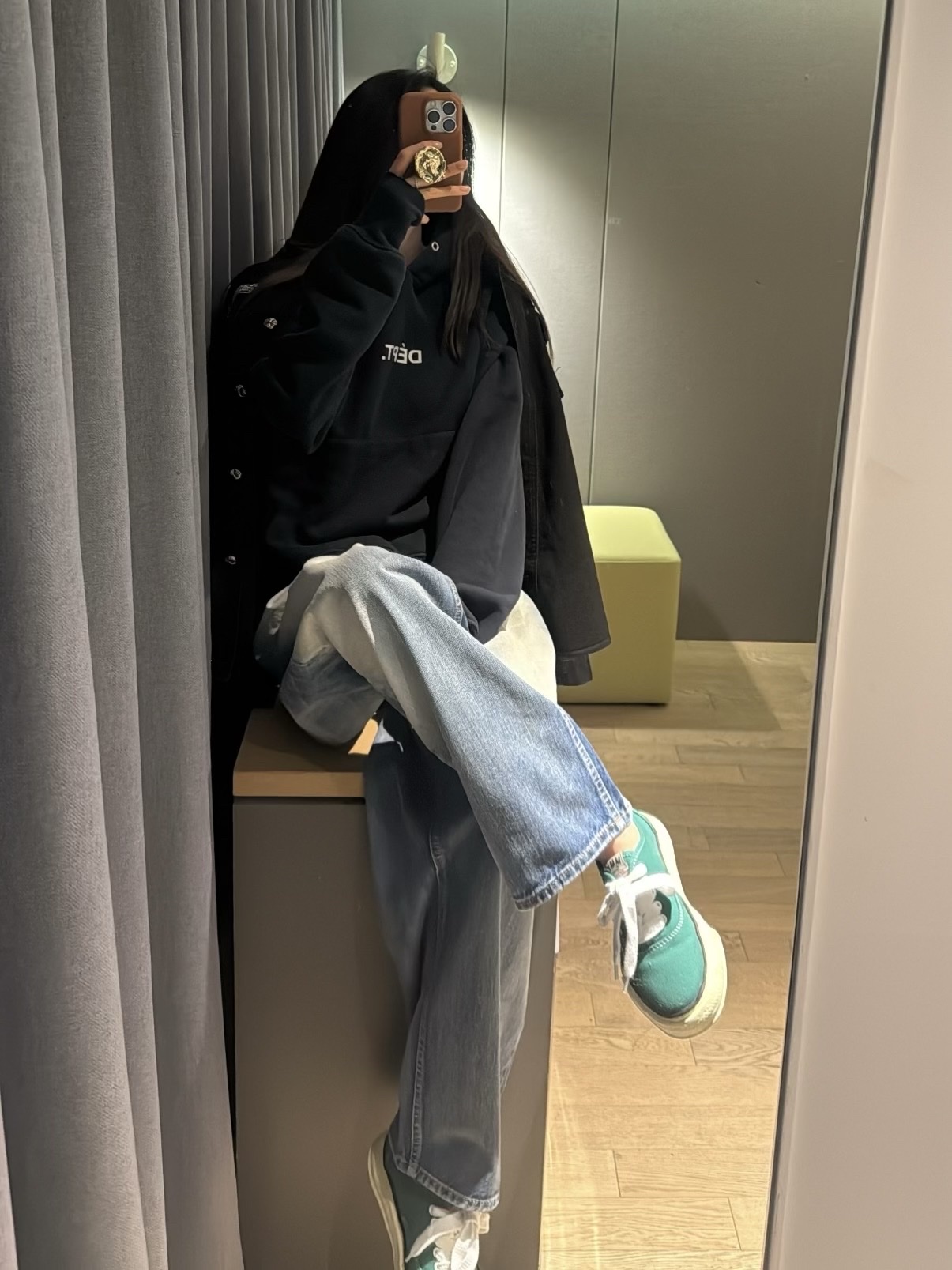 Maison Mihara Yasuhiro Baker OG Sole Canvas Low Cut Sneakers Green, Maison Mihara Yasuhiro Baker OG Sole Canvas Low Cut Sneakers CL Green 착용 스타일 - 3