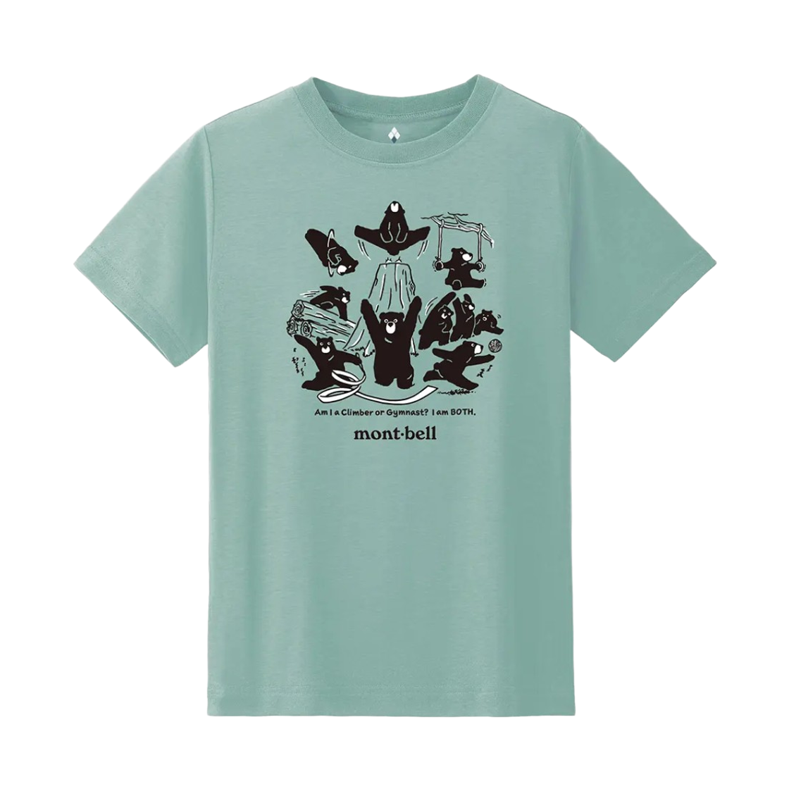 1114873 (Kids) Montbell Wickron Forest Gymnastics T-Shirt Light Blue