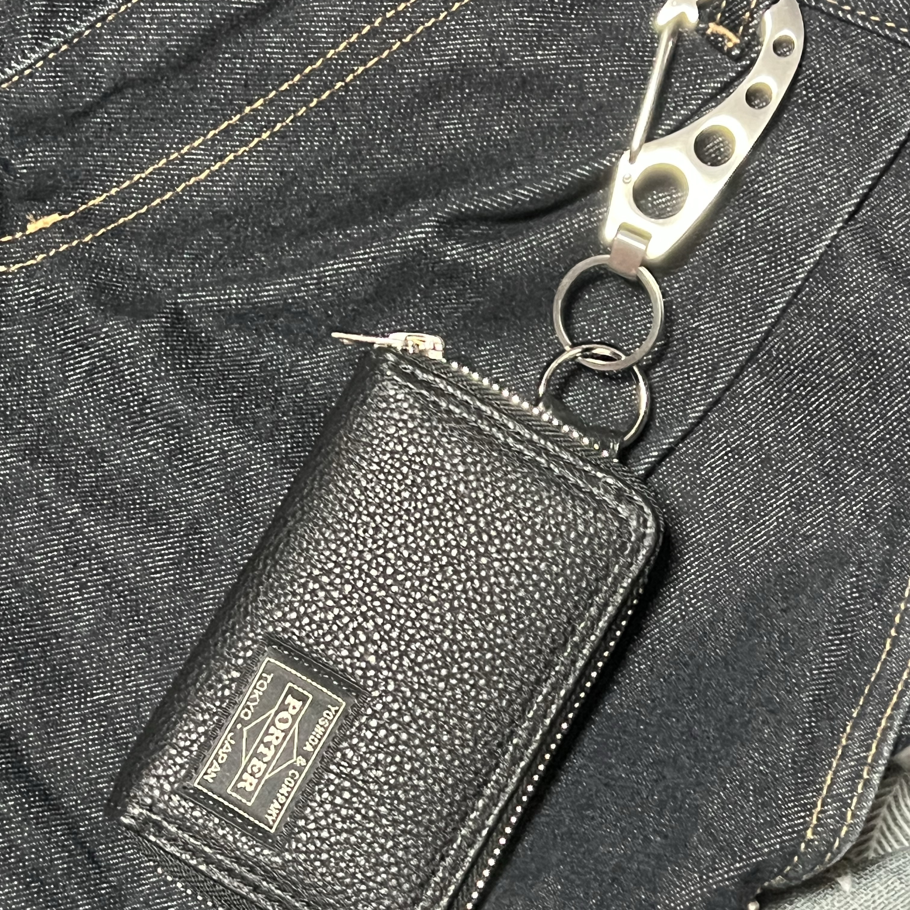 Porter Calm Coin Case Black, YESEYESEE Y.E.S Carabiner Multi 착용 스타일
