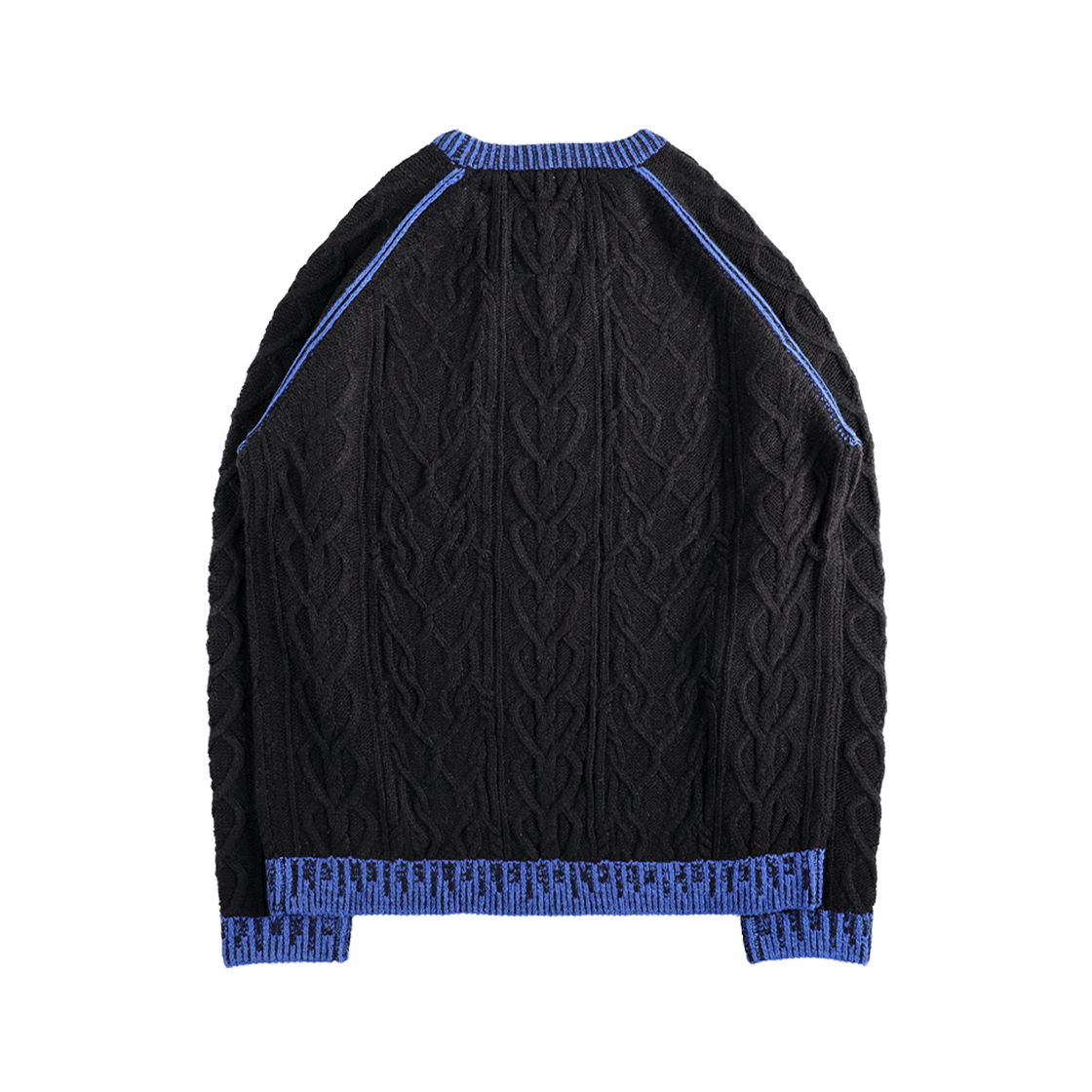 더왈드 엠브로이더리 로고 스웨터 블랙 블루(THE WARLD Embroidery Logo Sweater Black Blue) - 2