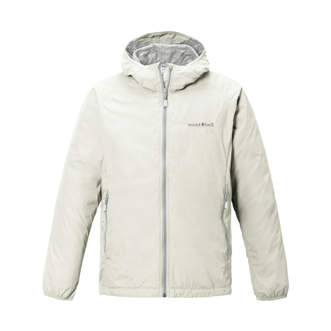 1106803 (Kids) Montbell Light Shell Hooded Jacket Light Gray