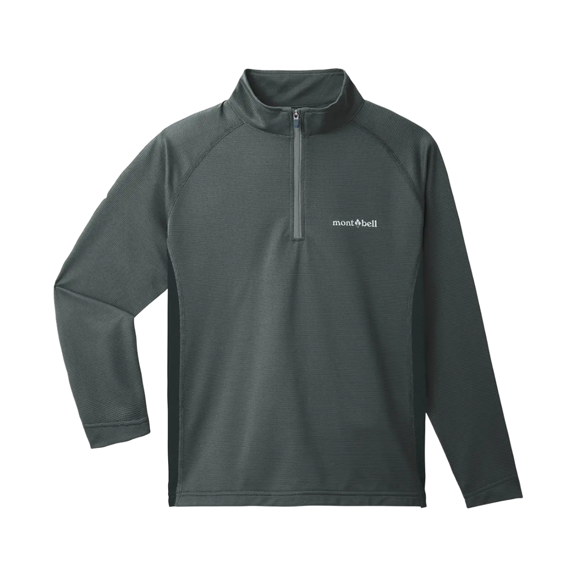1114643 (Kids) Montbell Cool Long Sleeve Zip Shirt Dark Gray