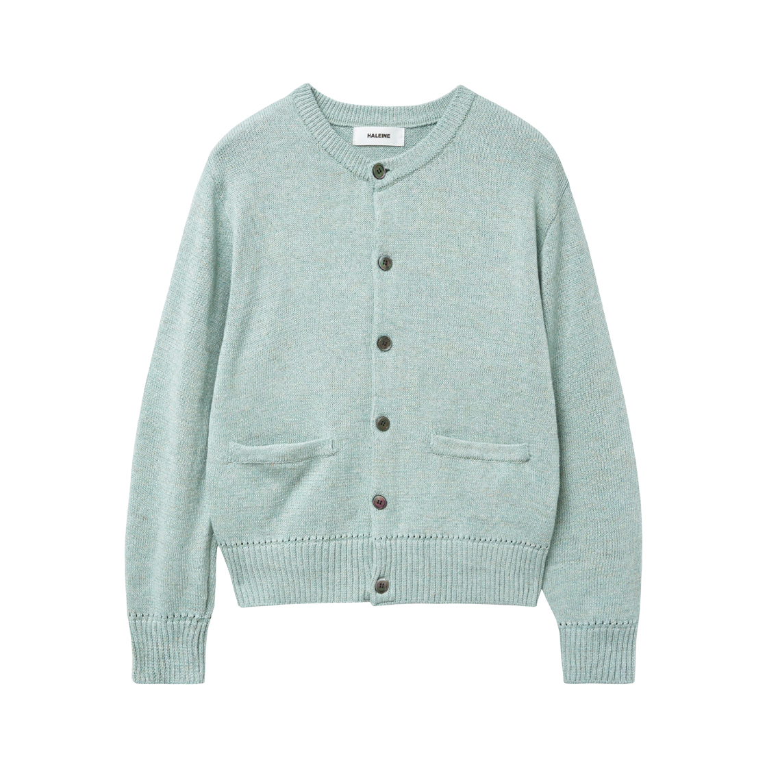 알렌느 멜란지 라운드 넥 가디건 민트(Haleine Melange Round Neck Cardigan Mint (XT109))