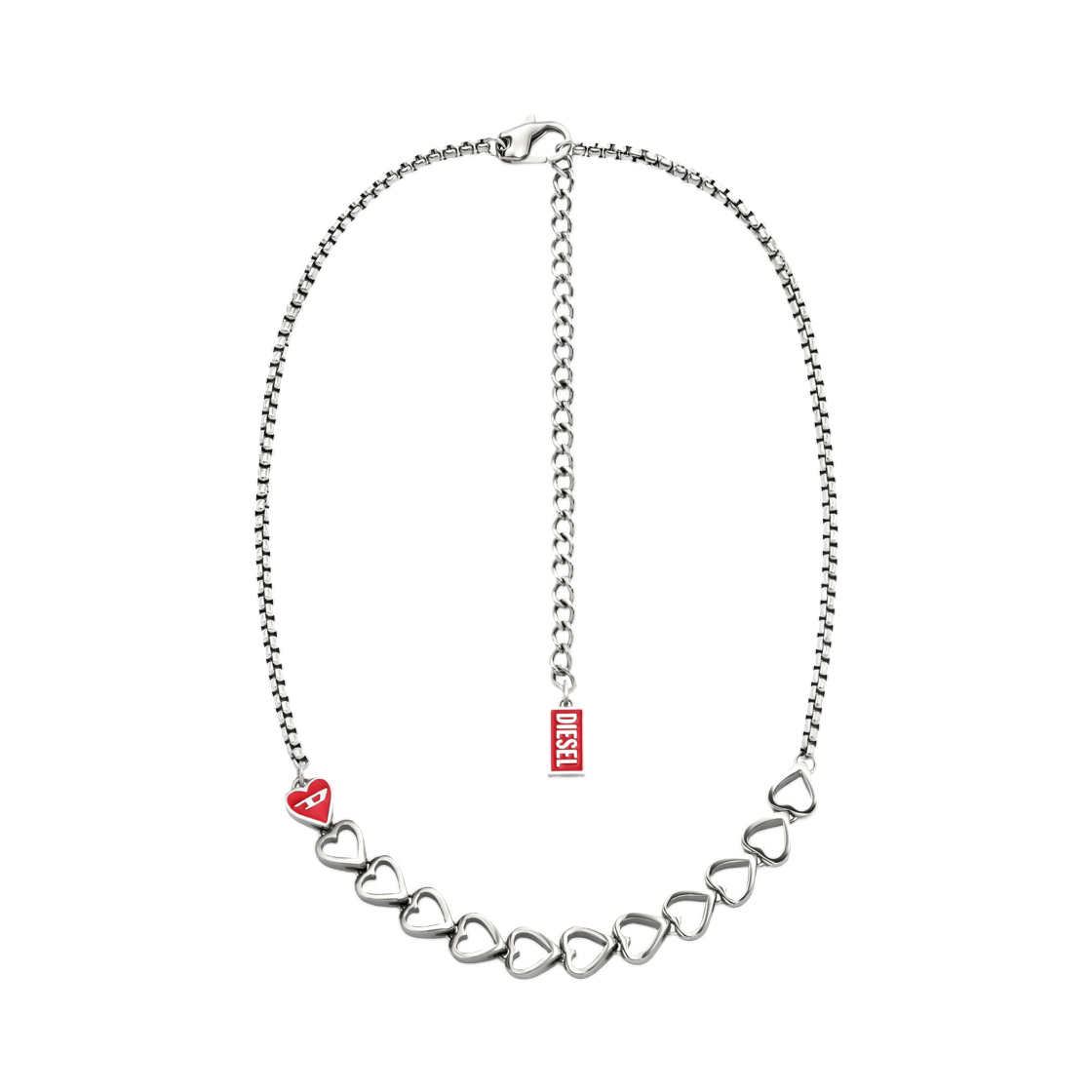 DX166600DJW-01 Diesel Dx166640 Jewellery Stainless Steel Chain Necklace Silver