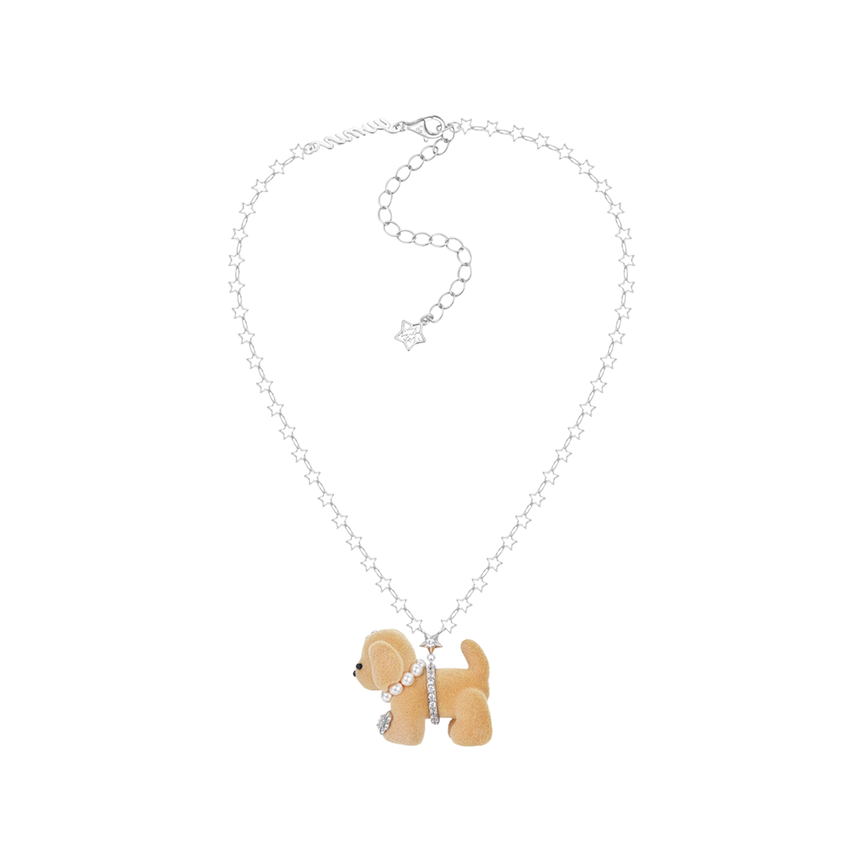 KW6BJENYV06BG Yvmin Puppy Necklace Light Brown - 26SS