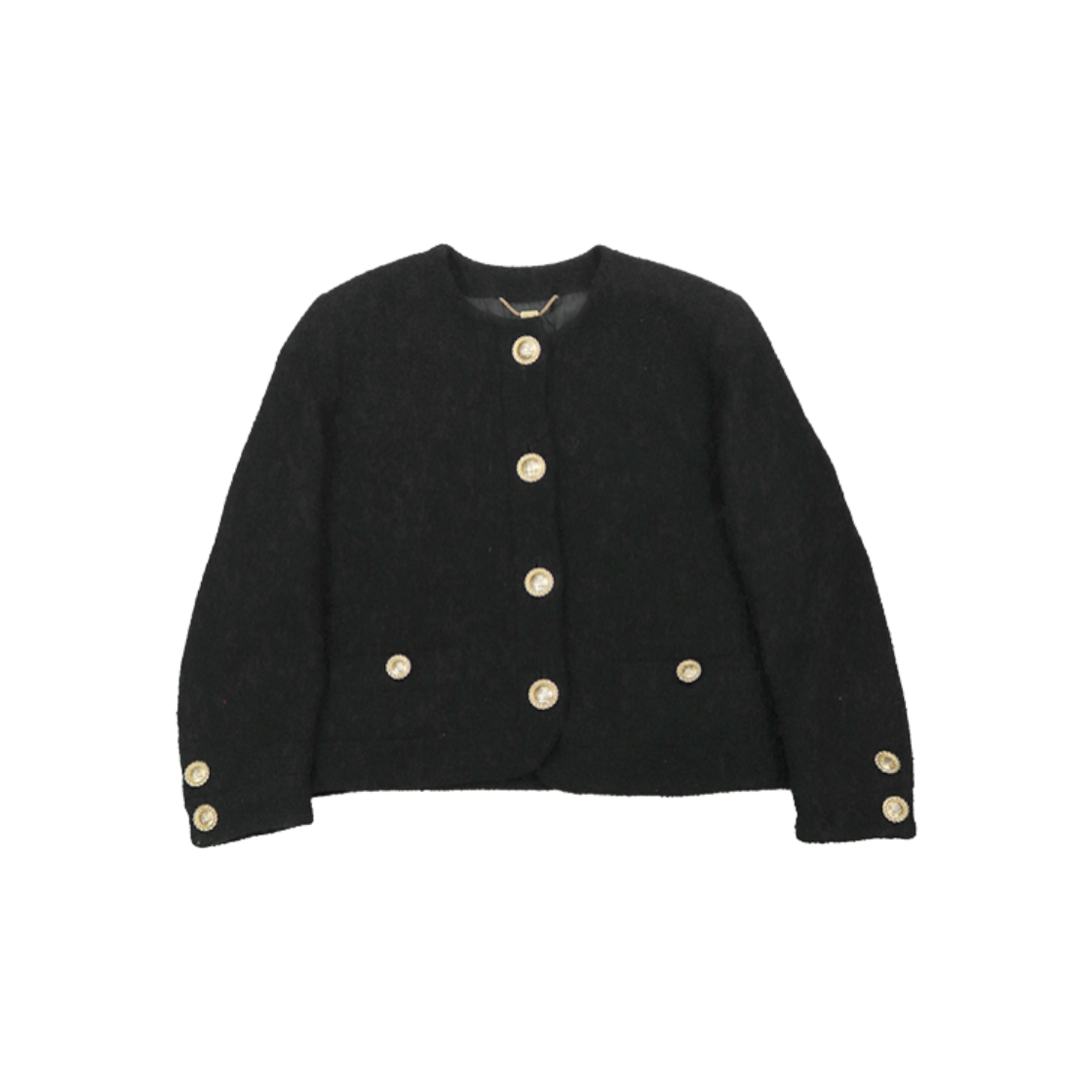 ITBHW7G6Q9O2 Celine Black Tweed Jacket A-C49133