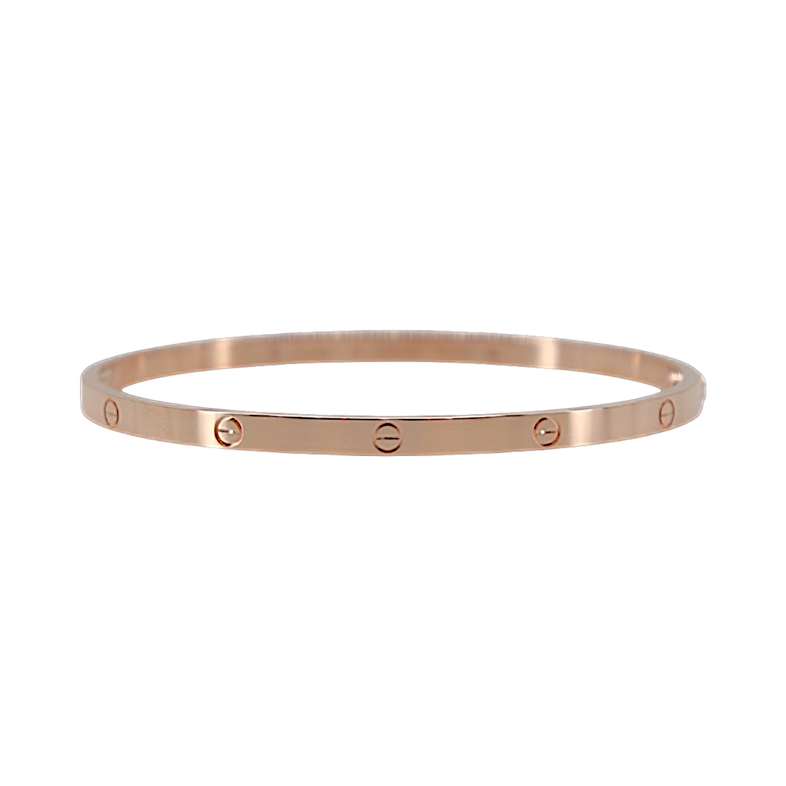 까르띠에 러브팔찌 스몰 핑크골드 18호(Cartier Love Bracelet Small in Pink Gold, Size 18)