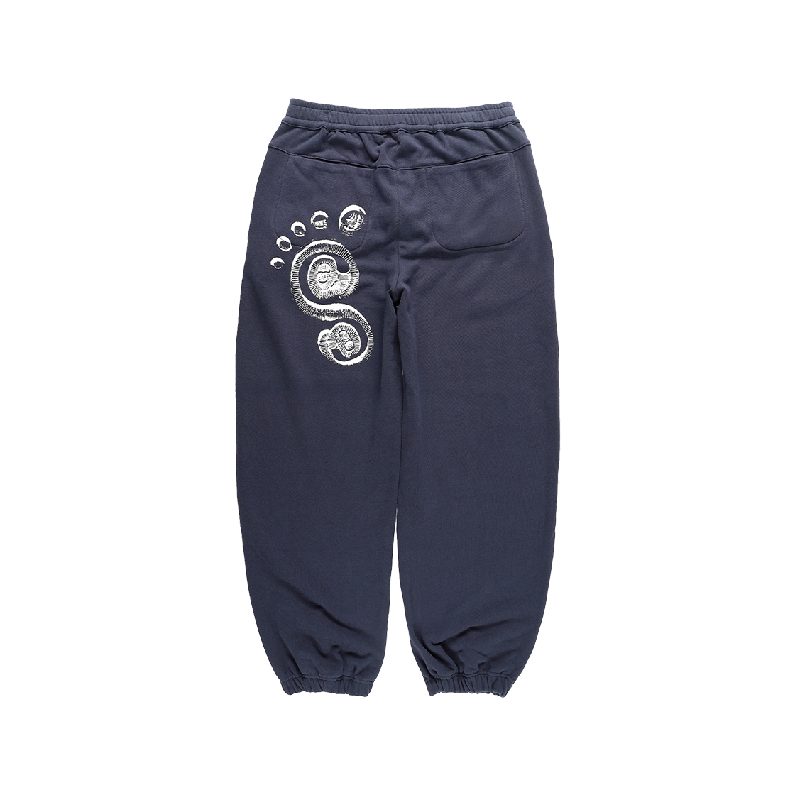 더왈드 풋프린트 로고 스웻팬츠 네이비(THE WARLD Foot Print Logo Sweat Pants Navy) - 2