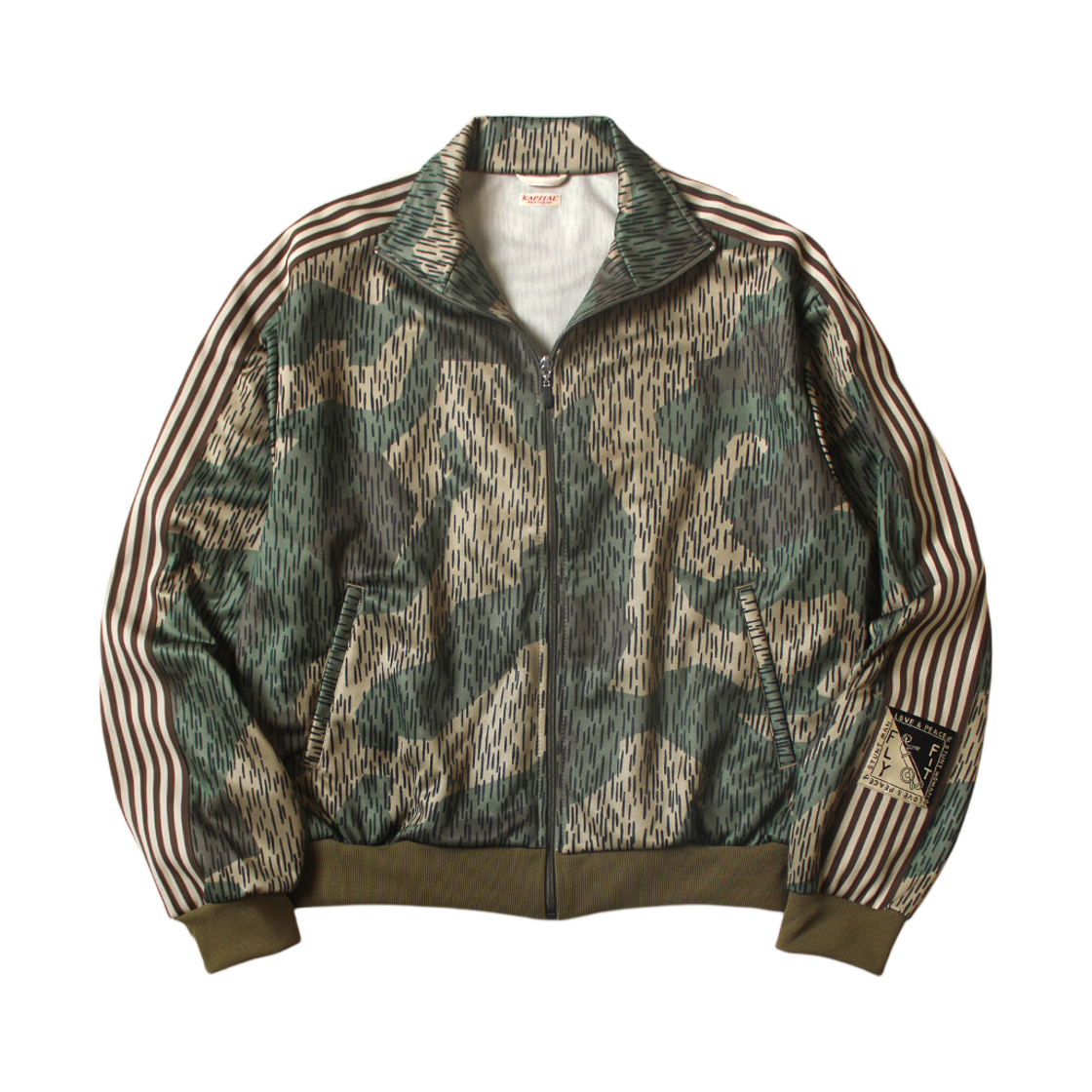 캐피탈 스무스 저지 레인 카모플라주 트랙 자켓 레인 카모플라주(Kapital Smooth Jersey Rain Camouflage Track Jacket Rain Camouflage) - 1