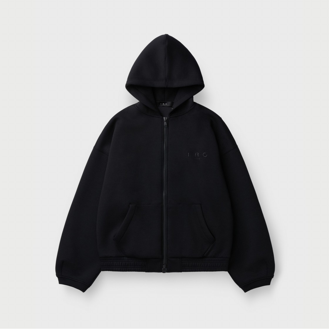 이로 보일 쿠션지 후드 집업 티셔츠 블랙(IRO Voile Cushioned Fabric Hooded Zip-Up T-Shirt Black) - 2