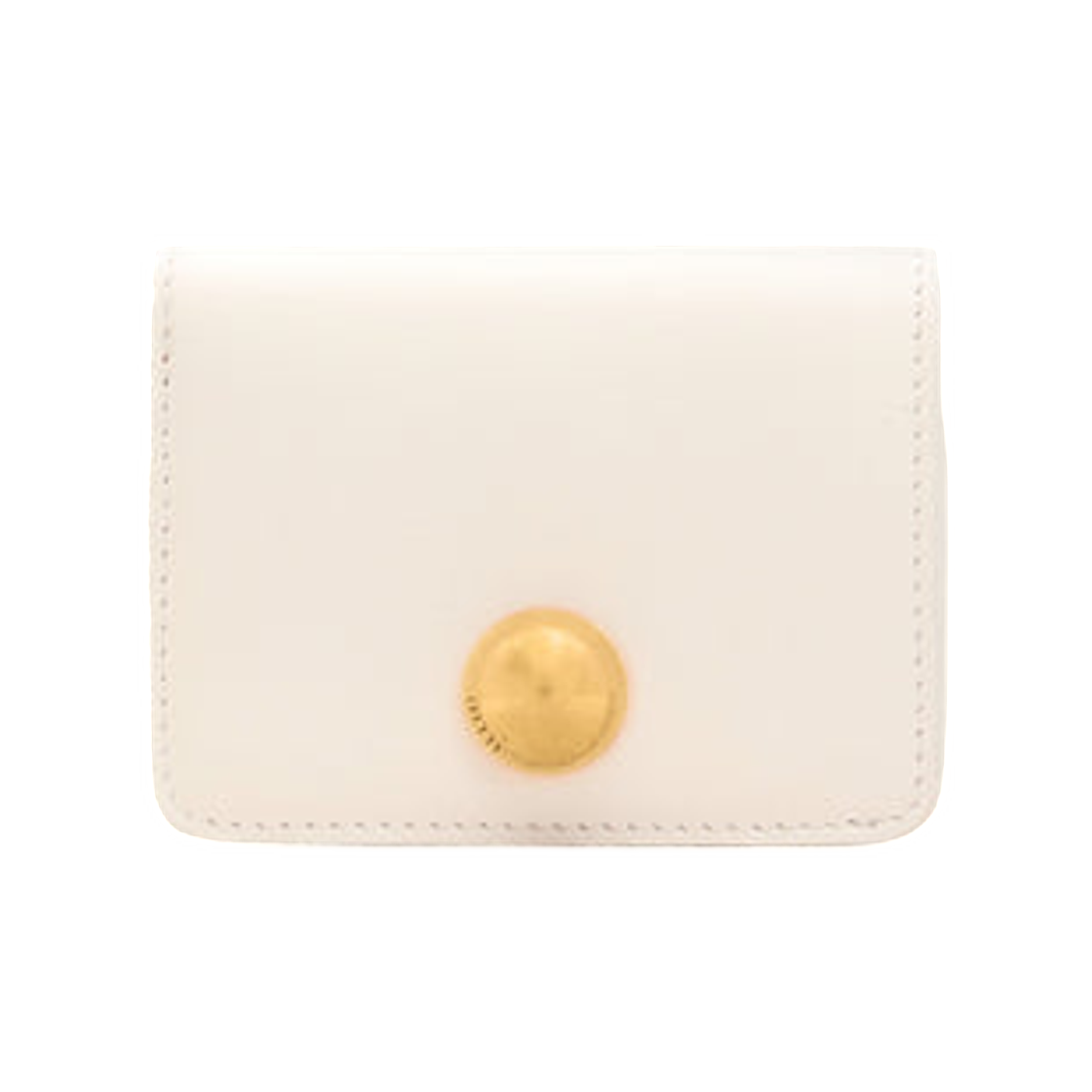 USL713-AL0103-136 AMI White Cow Leather Carrousel Folded Wallet White Cream