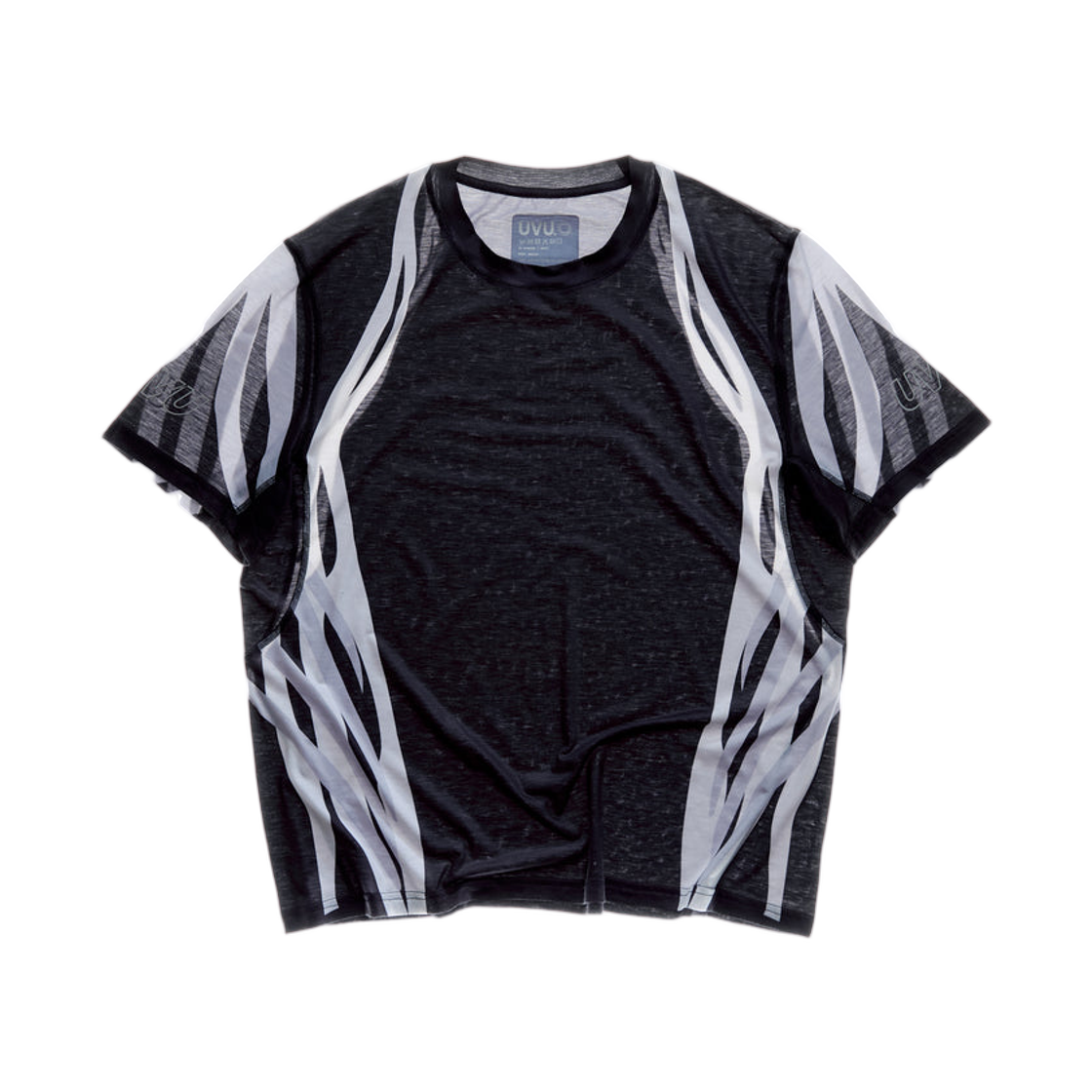 - UVU S/S Running Top Black White