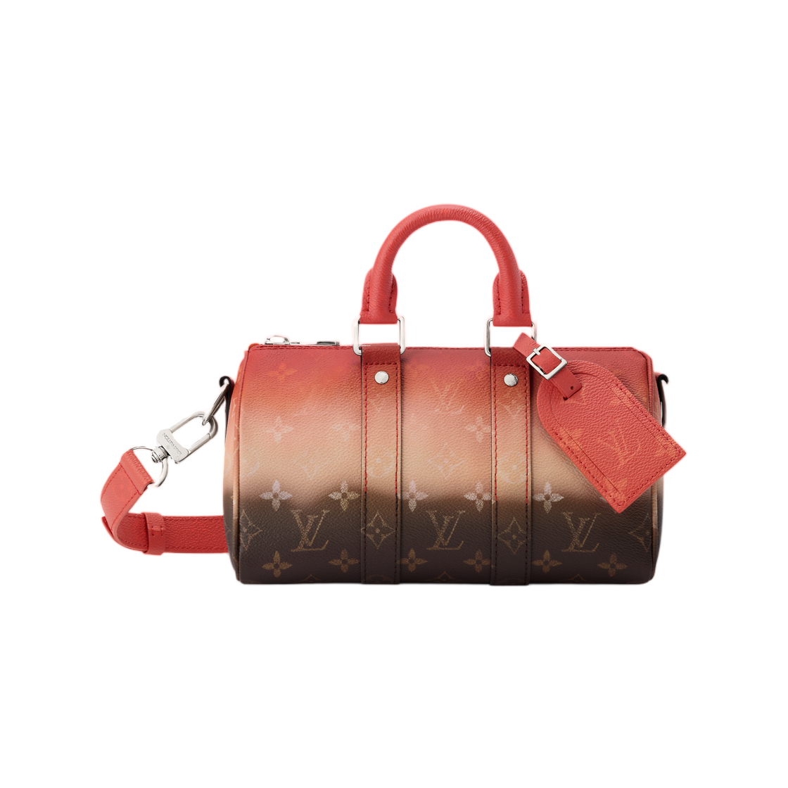 M28074 Louis Vuitton Keepall Bandouliere 25 Orange Monogram Pigment