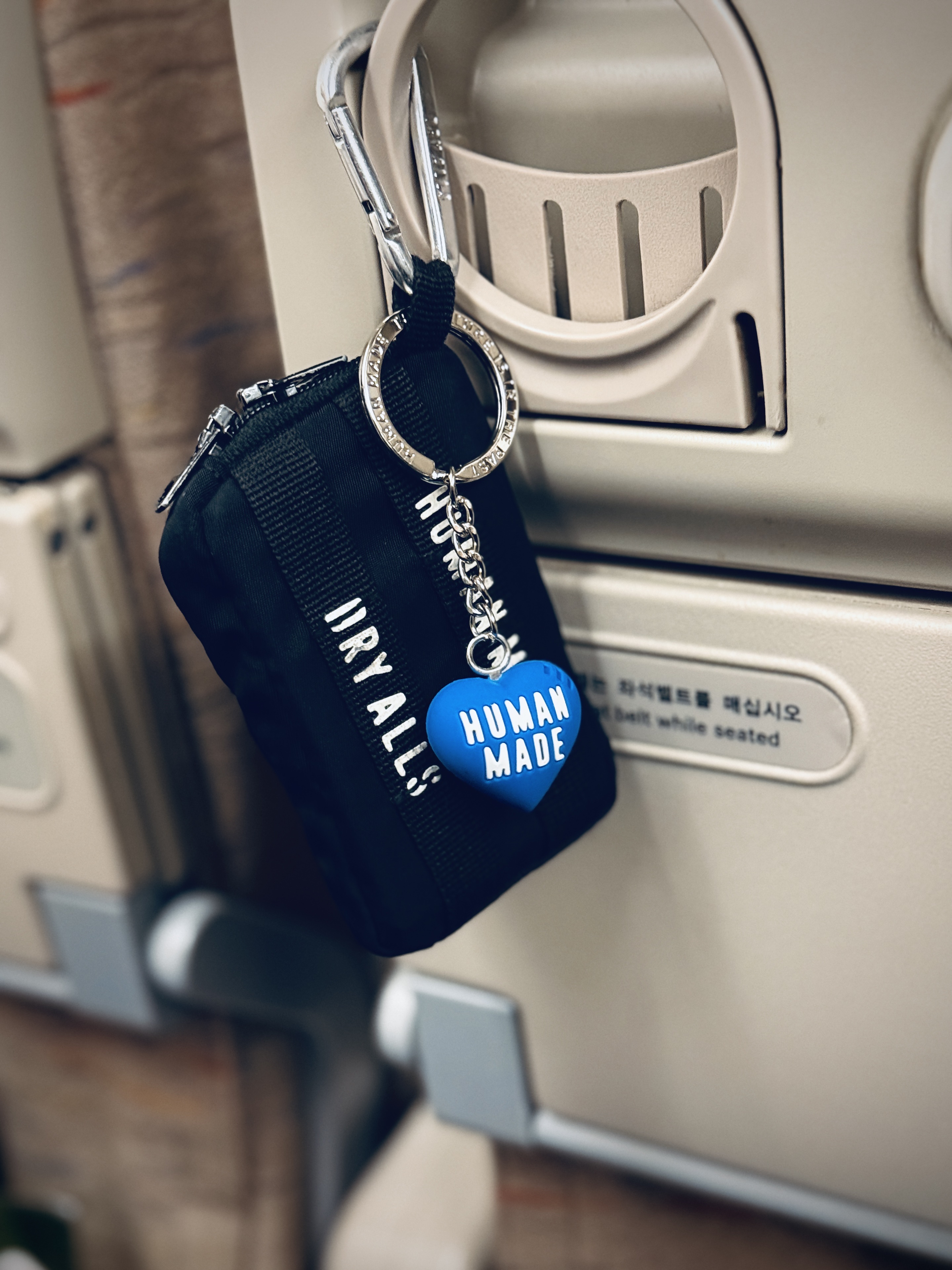 Human Made Military Card Case Black, Human Made Heart Rubber Key Chain Blue 착용 스타일