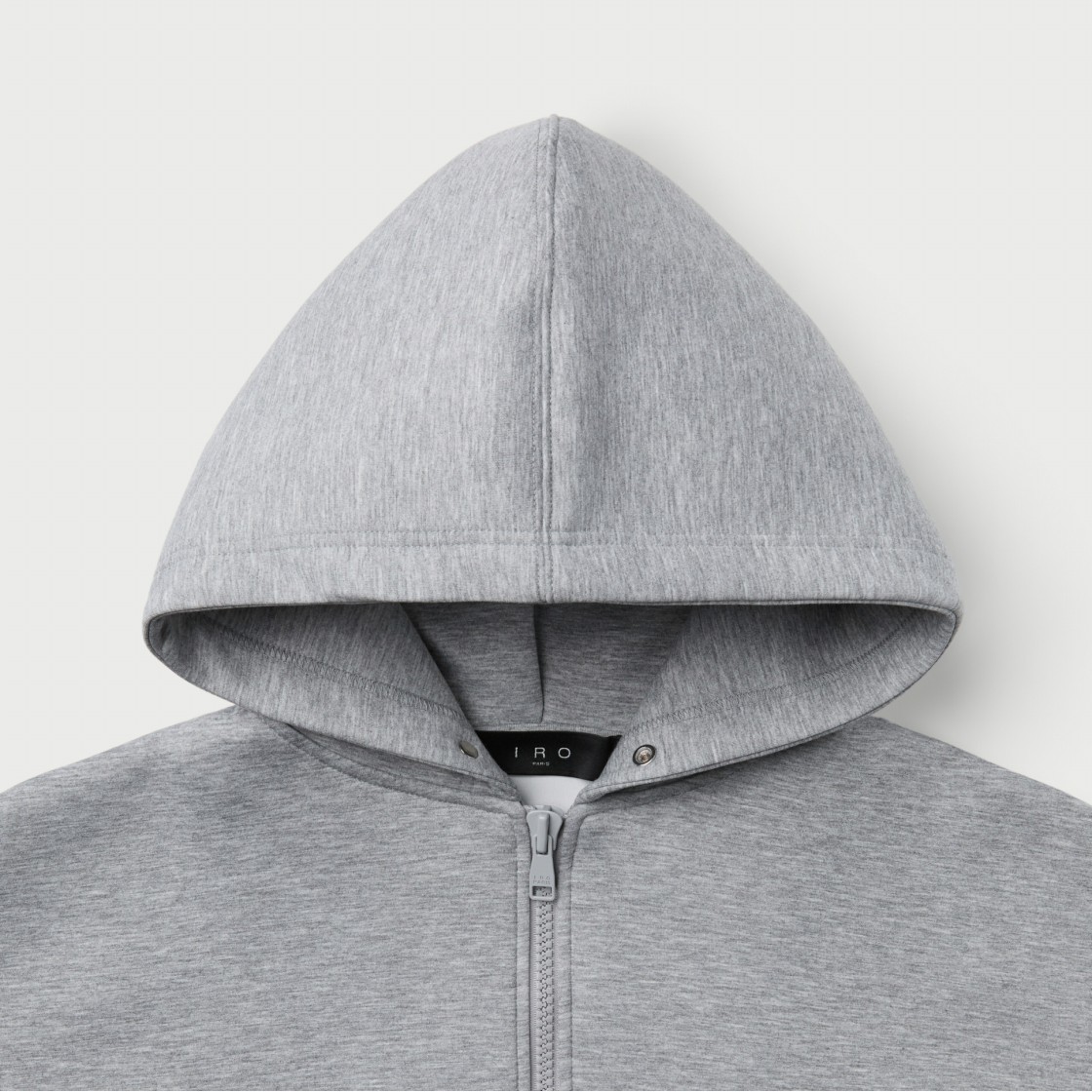 이로 보일 쿠션지 후드 집업 티셔츠 그레이(IRO Voile Cushioned Fabric Hooded Zip-Up T-Shirt Gray) - 4