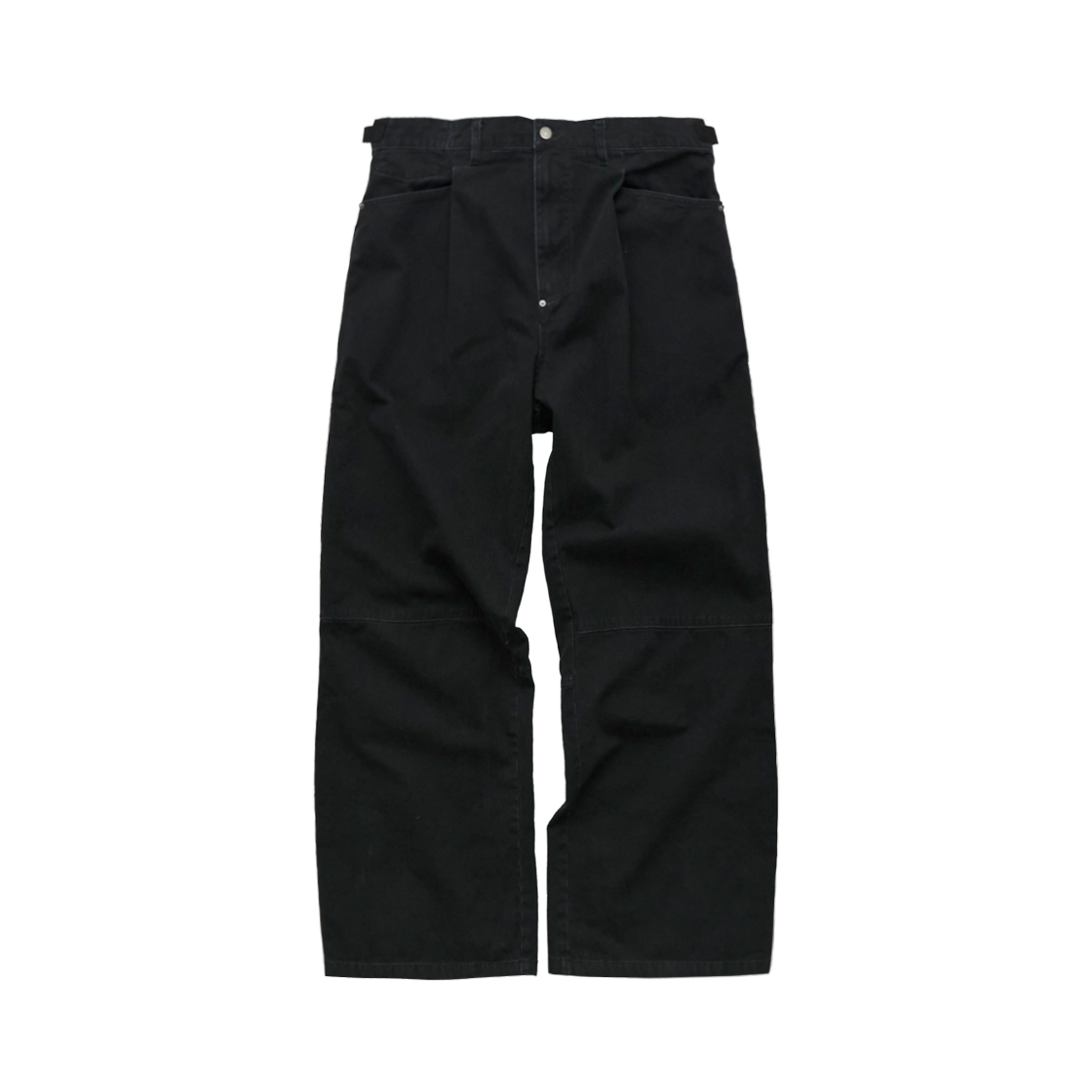 폴리테루 원 턱 고시마 팬츠 블랙(Polyteru 1 Tuck Gosima Pants Black)