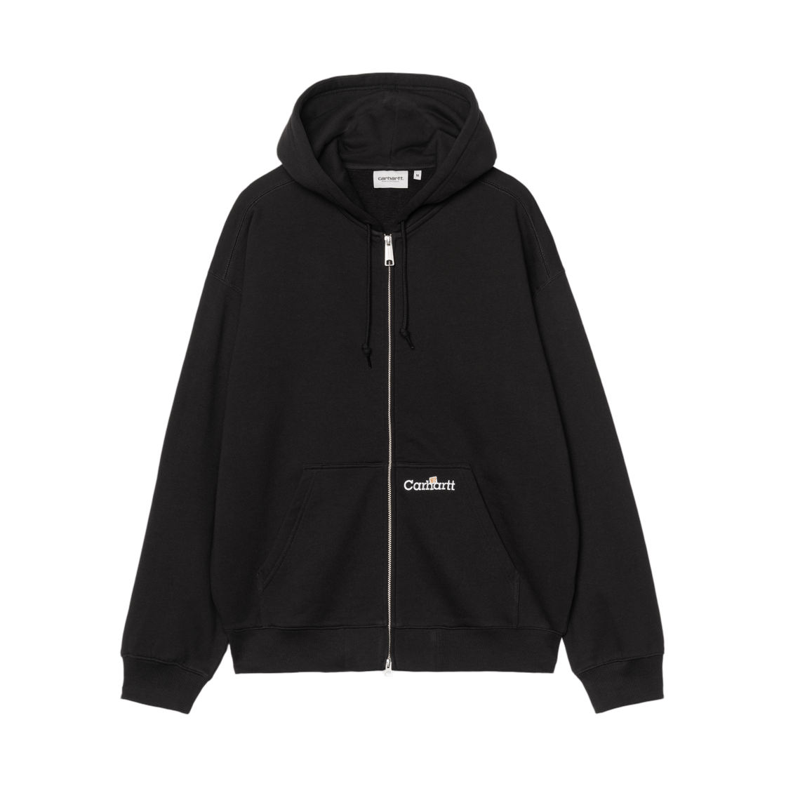 I036347-89-XX Carhartt WIP Hooded WIP Label Sweat Jacket Black