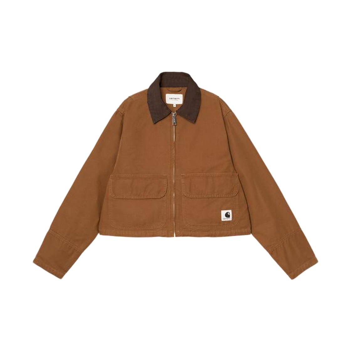 I036512-00S-GD (W) Carhartt WIP Prescott Jacket Hamilton Brown Tobacco Garment Dyed