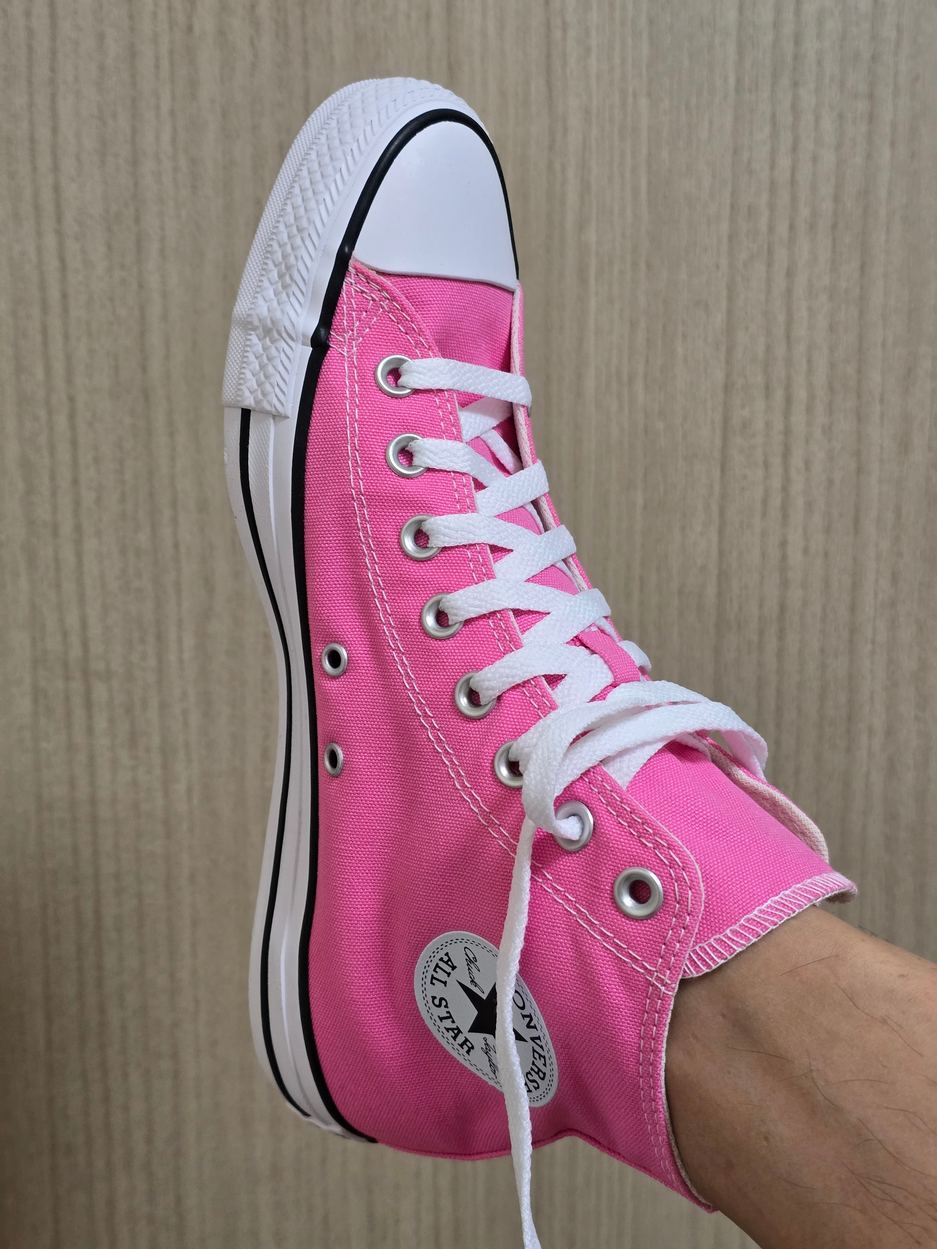 Converse Chuck Taylor All Star Hi Seasonal Color Oops Pink 착용 스타일 - 2