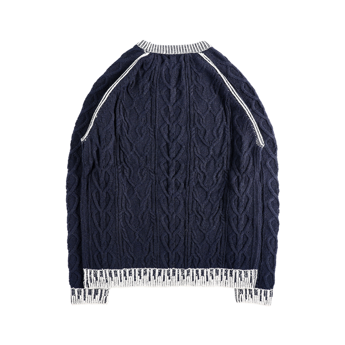 더왈드 엠브로이더리 로고 스웨터 네이비 화이트(THE WARLD Embroidery Logo Sweater Navy White) - 2