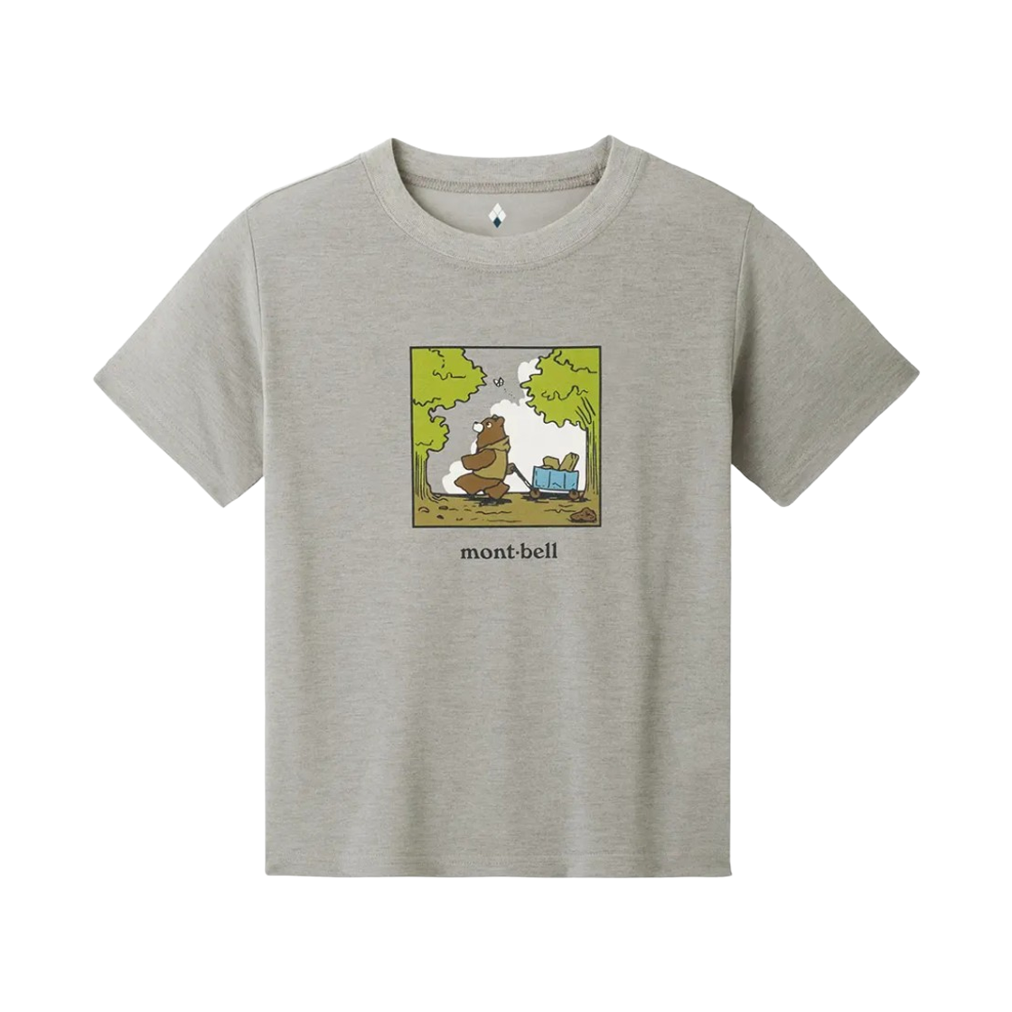 1114806 (Kids) Montbell Wickron Bear and Wagon T-Shirt Light Gray