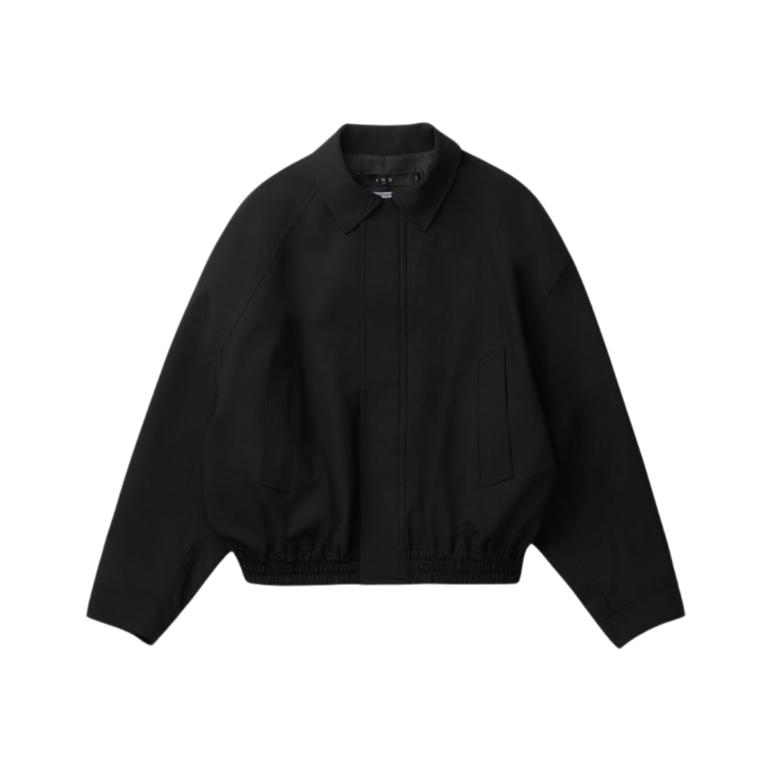 IQJAS26703BKX IRO Nid Wool Cropped Dolman Zip-Up Blouson Black