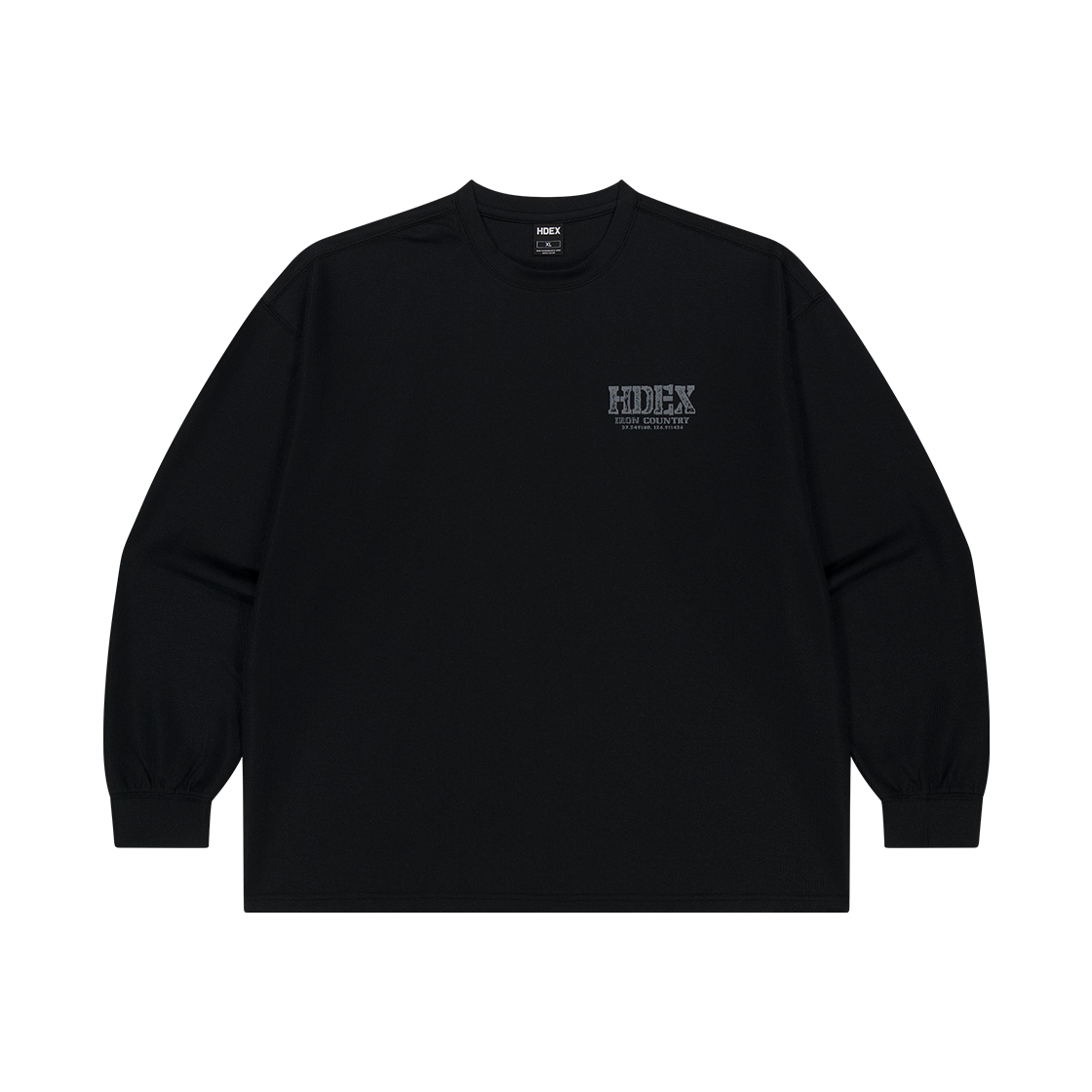 H3AM1MLTL030BK HDEX Core Waffle Giant Fit Long Sleeve Black