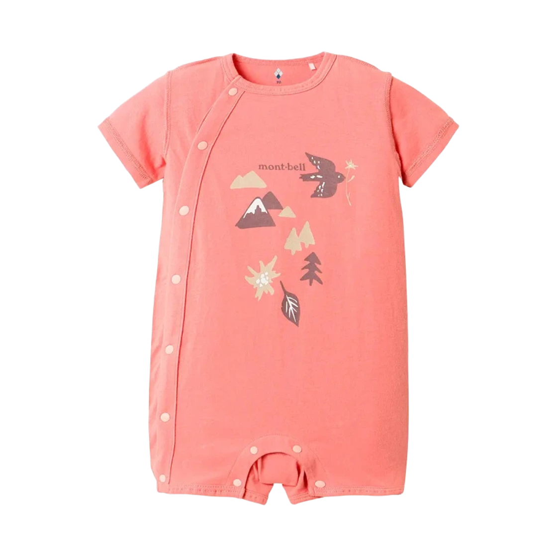 2104610 (Baby) Montbell Cotton Rompers Old Rose