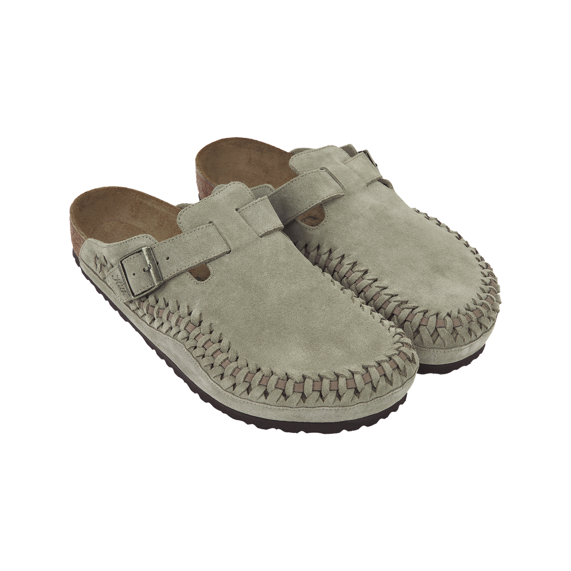 버켄스탁 x 키스 보스턴 브레이디드 스웨이드 레더 토프 - 레귤러(Birkenstock x Kith Boston Braided Suede Leather Taupe - Regular) - 4