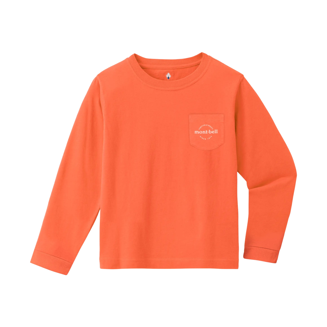 2104883 (Kids) Montbell Cotton Long Sleeve Pocket T-Shirt Coral Pink