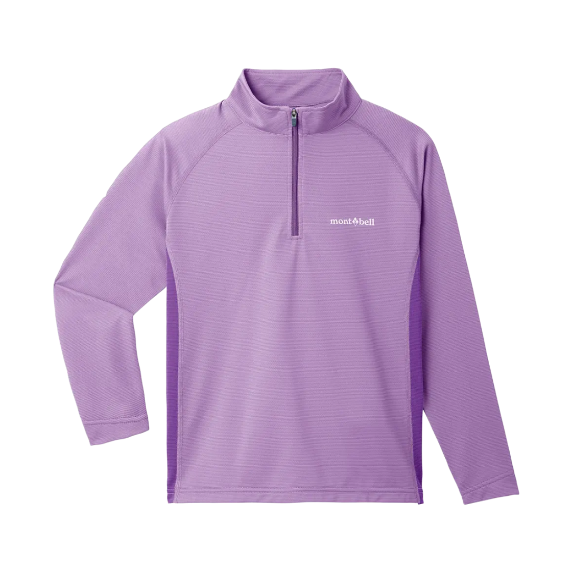 1114643 (Kids) Montbell Cool Long Sleeve Zip Shirt Lavender