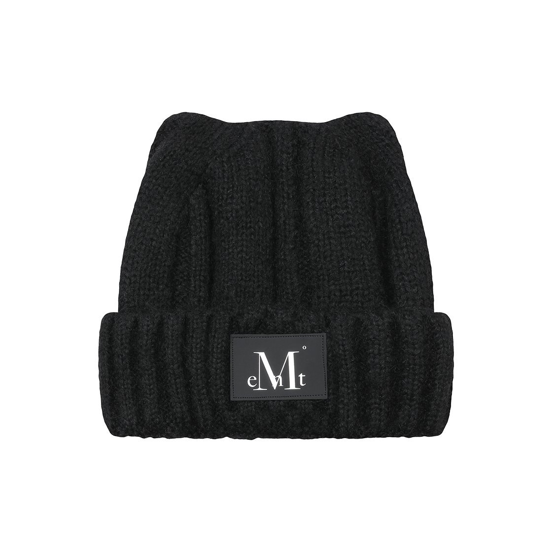 무센트 미스티 레더 패치 캣 비니 블랙(MUCENT Misty Leather Patch Cat Beanie Black)