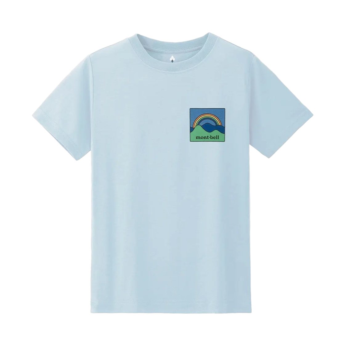 1114807 (Kids) Montbell Wickron Rainbow T-Shirt Light Blue