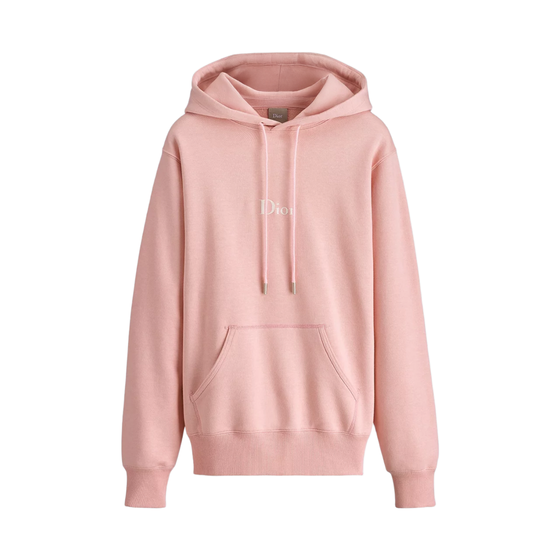 683J607A3033-C480 Dior Hooded Sweatshirt with Embroidery Relaxed Fit Cotton Fleece Pink