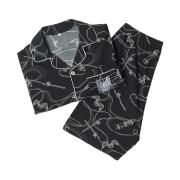 Spao x Attack on Titan Long Sleeve Pajamas Black