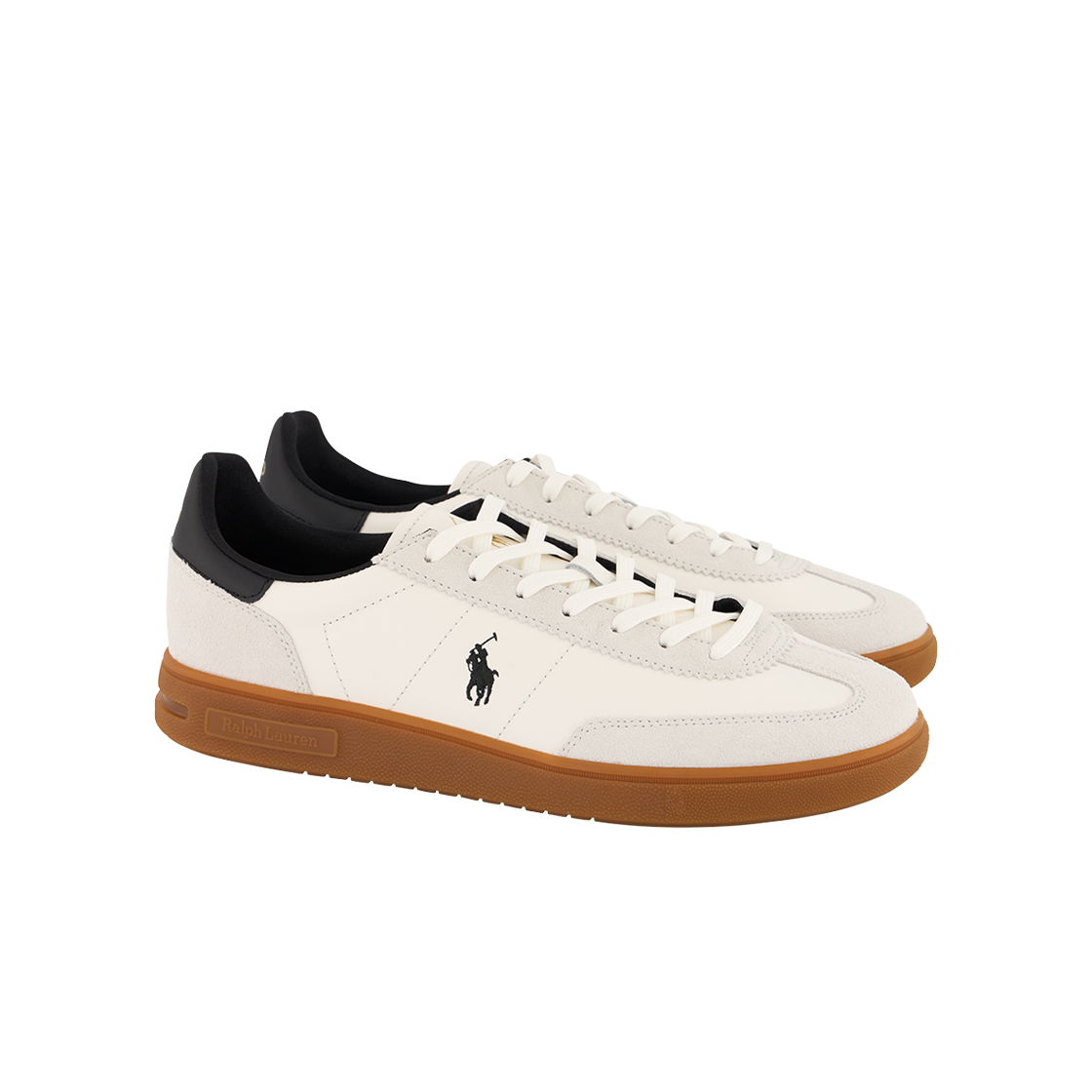 [10%적립] 폴로 랄프 로렌 베드포드 레더 스웨이드 스니커즈 화이트 - 26SS([10%적립] Polo Ralph Lauren Bedford Leather Suede Sneakers White - 26SS)