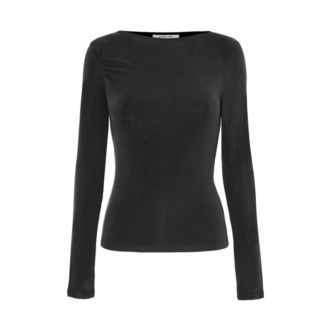 (W) 피치 덴 더 카일리 롱 슬리브 탑 그래파이트((W) Peachy Den The Kylie Long Sleeve Top Graphite)
