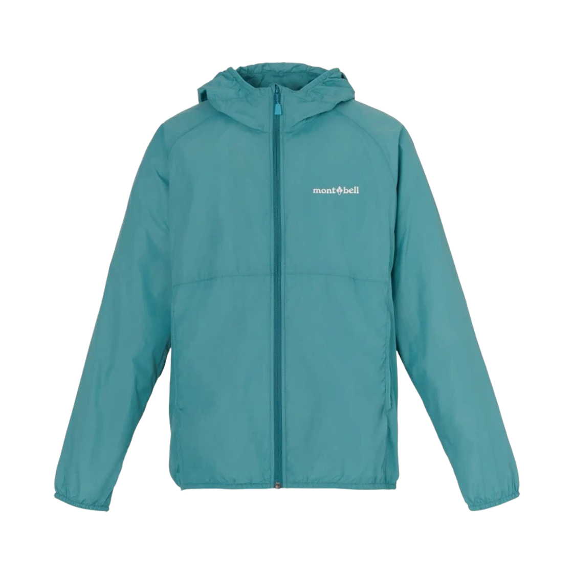 1103356 (Kids) Montbell Wind Blast Hooded Jacket Turquoise
