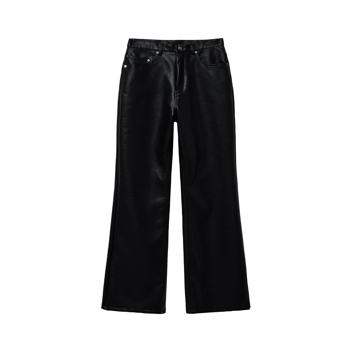 알렌느 포우 레더 릴렉스드 부츠컷 팬츠 블랙(Haleine Faux Leather Relaxed Bootcut Pants Black (XB104))