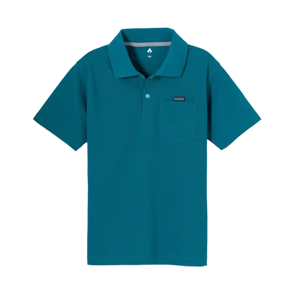 1114676 (Kids) Montbell Wickron Polo Shirt Blue Green