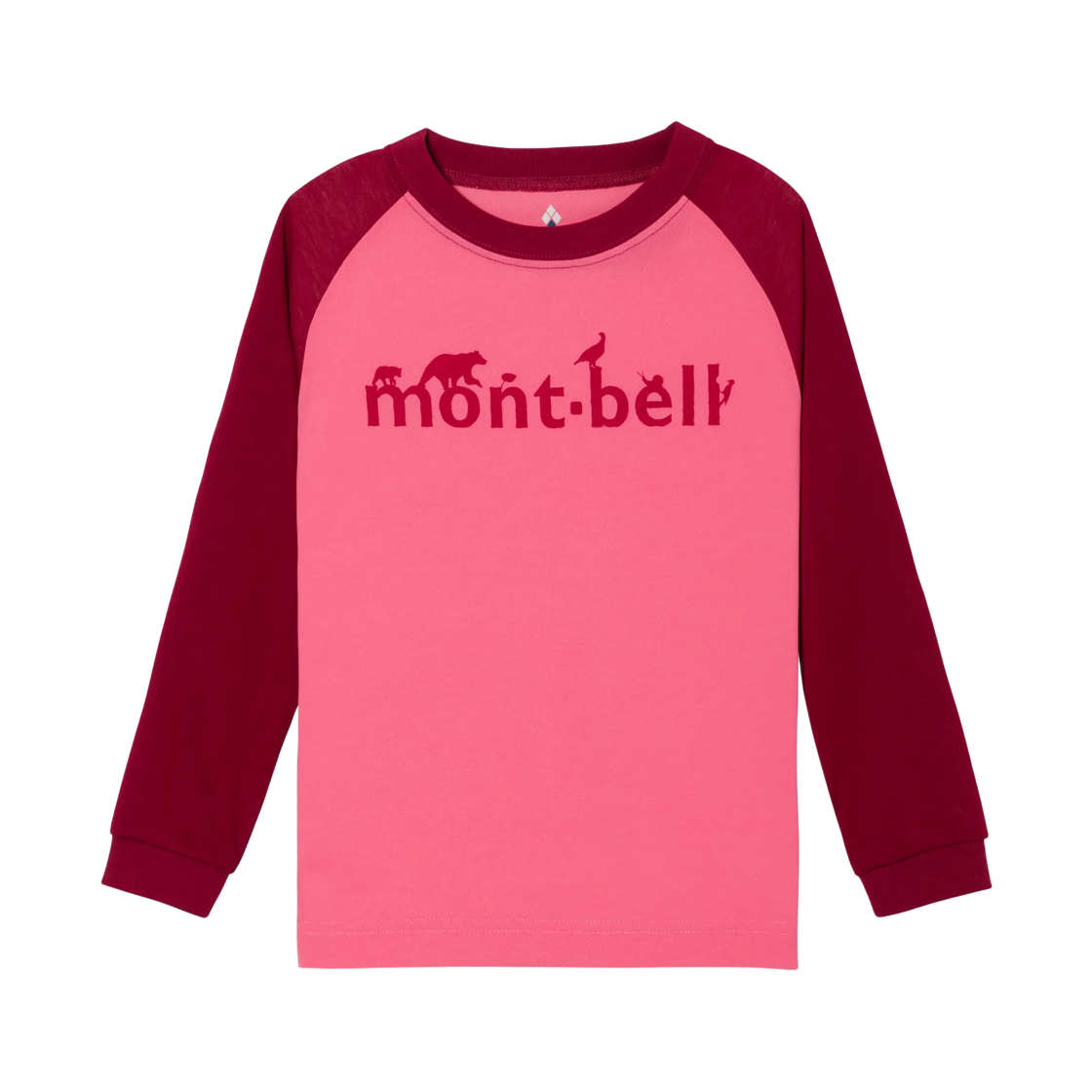 1114917 (Kids) Montbell Wickron Raglan Long Sleeve T-Shirt Pink